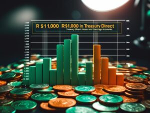 “Comparativo de quanto rende R$1000 no Tesouro Direto e na poupança”