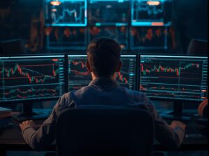 trader aplicando estratégia de investimento no Brasil.