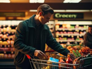 Revisar o carrinho ajuda a economizar no supermercado.