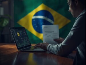 "O que é Buy and Hold no Brasil representado por investidor olhando gráficos de longo prazo."