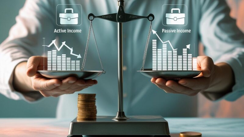 A diferença entre renda ativa e renda passiva e como equilibrar as duas.